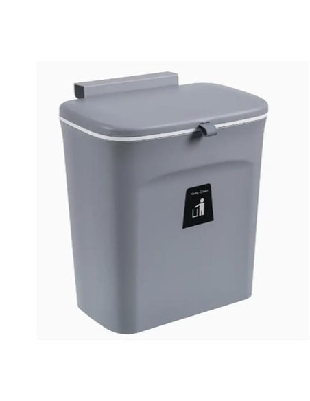 Κάδος απορριμμάτων 9lt, Y30x26x16εκ. για τα ντουλάπια γκρι