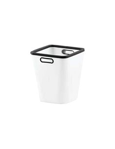 Κάδος απορριμάτων πλαστικός 10lt 20x20xΥ27εκ. λευκός