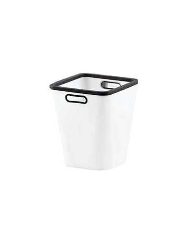 Κάδος απορριμάτων πλαστικός 10lt 20x20xΥ27εκ. λευκός