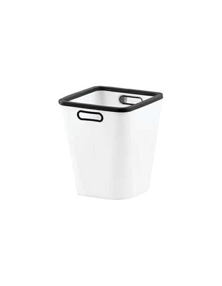 Κάδος απορριμάτων πλαστικός 10lt 20x20xΥ27εκ. λευκός