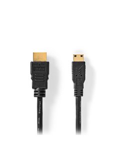 Καλώδιο High speed HDMI με Ethernet 10.2Gbps, HDMI αρσ. - HDMI mini αρσ. με επίχρυσες επαφές, 1.50m. 2