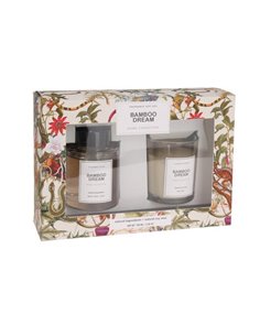 Αρωματικό σετ δώρου με διαχυτή και κερί "Home Collection" bamboo dream