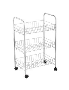 Τρόλεϊ 3 θέσεων ανθρακί με ρόδες 40x26x6,2εκ.