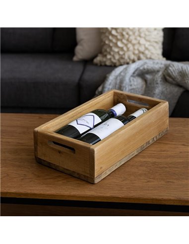 Κουτί αποθήκευσης κρασιού Nextdeco ανακυκλωμένο ξύλο mahoni Υ9xΜ34xΠ19εκ