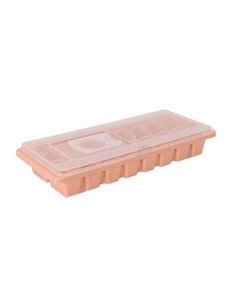 Παγοθήκη με καπάκι PP nude με 16 θήκες 26χ10,8χ4εκ.