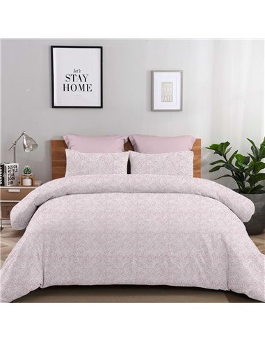 Σετ υπέρδιπλα σεντόνια Aliessia dusty rose από 100% βαμβάκι 245x260εκ.