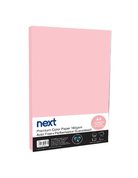 Χαρτόνι φωτοαντιγραφικό ροζ Α4,160γρ,100φ.