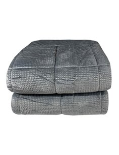 Κουβερτοπάπλωμα υπέρδιπλο γκρι 220x240εκ.