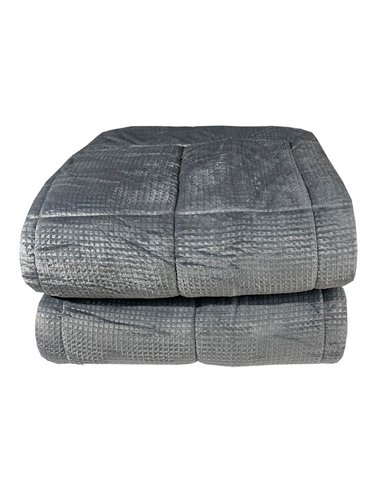 Κουβερτοπάπλωμα υπέρδιπλο γκρι 220x240εκ.