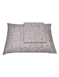 Σετ παιδικά σεντόνια μονά swan από 100% βαμβάκι 175x260εκ.