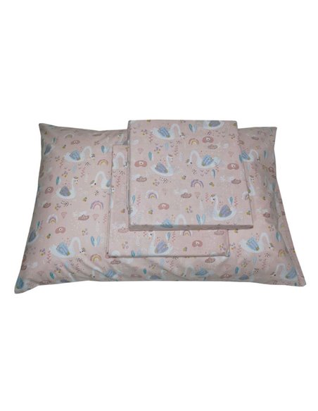 Σετ παιδικά σεντόνια μονά swan από 100% βαμβάκι 175x260εκ.