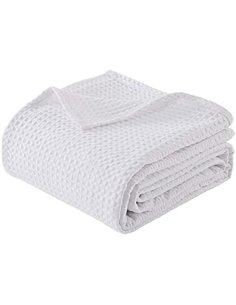 Κουβέρτα "Pablo" πικέ 100% βαμβακερή λευκή 160x240εκ.