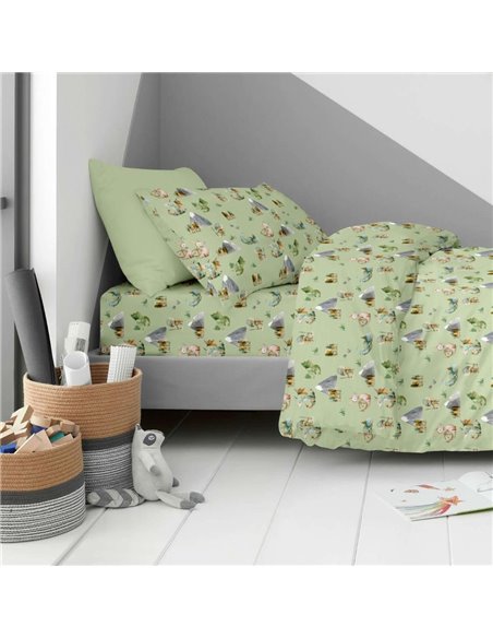 Σετ παιδικά σεντόνια μονά ippotes από 100% βαμβάκι 170x260εκ.