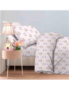 Σετ παιδικά σεντόνια μονά unicorn fly από 100% βαμβάκι 170x260εκ.