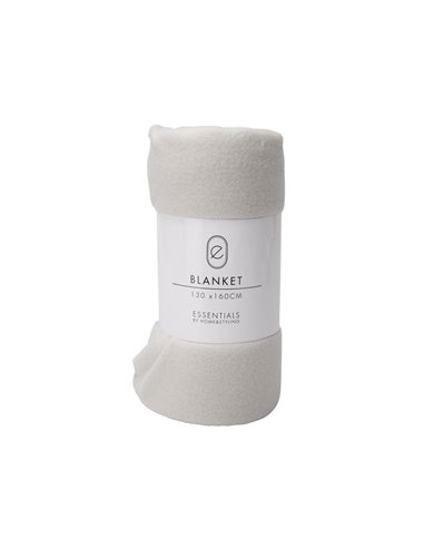 Κουβέρτα Fleece λευκή 130x160εκ.