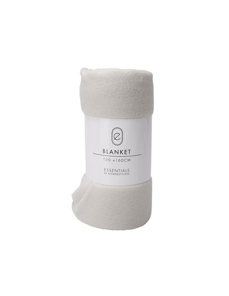 Κουβέρτα Fleece λευκή 130x160εκ.