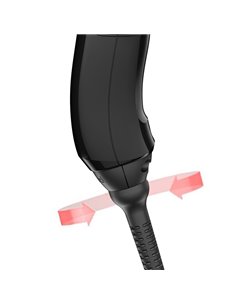 Επαγγελματικό σεσουάρ μαλλιών με AC μοτέρ 2100W και SuperFlex καλώδιο 3 μέτρων, με σύστημα Rotocord για περιστροφή 360°, σε μαύρ 2