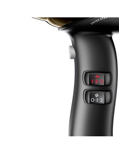 Επαγγελματικό σεσουάρ μαλλιών με DELTA-DRIVE μοτέρ 2100W, με ρετρό design και επιχρυσωμένο ατσάλι. 2