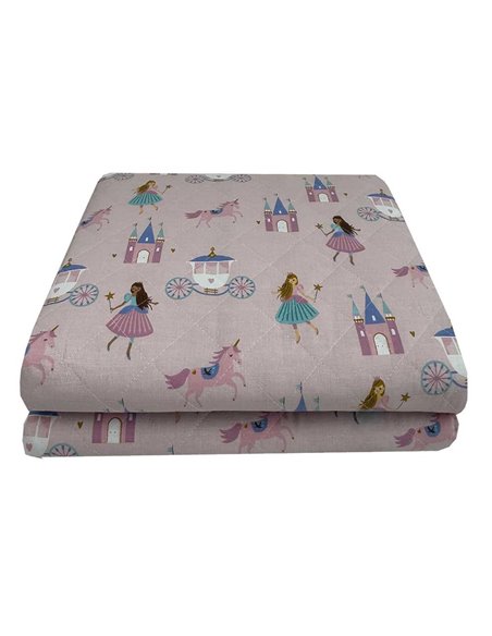Κουβερλί παιδικό princess από 100% βαμβάκι 160x250εκ.