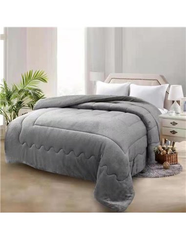 Κουβερτοπάπλωμα υπέρδιπλο "Arizona" γκρι 220x240εκ.