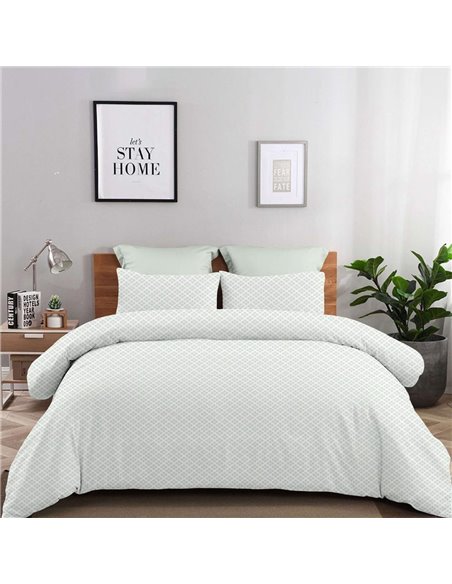 Σετ σεντόνια μονά Claudia πράσινο από 100% βαμβάκι 175x260εκ.