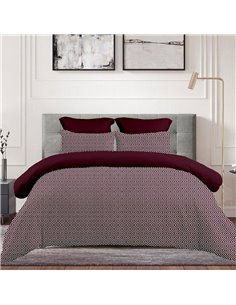 Σετ υπέρδιπλα σεντόνια red wine από 100% βαμβάκι 245x260εκ.