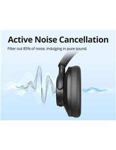 TRONSMART headphones Sounfii Q20, ασύρματα & ενσύρματα, ANC, Φ40mm, 500mAh, μαύρα