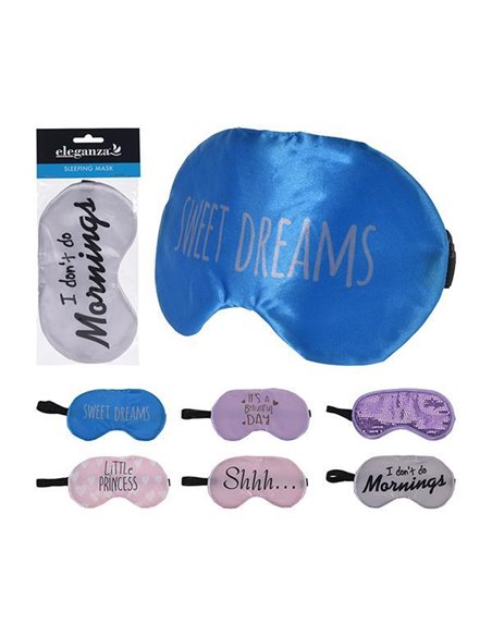 Μάσκα ύπνου 20x10εκ. υφασμάτινη σε 6 σχέδια