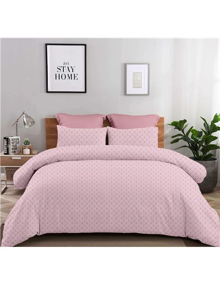 Σετ υπέρδιπλα σεντόνια Rafaella dusty rose από 100% βαμβάκι 245x260εκ.