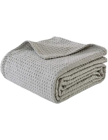 Κουβέρτα "Pablo" πικέ 100% βαμβακερή 160x240εκ. γκρι