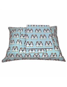 Σετ παιδικά σεντόνια μονά penguins από 100% βαμβάκι 175x260εκ.