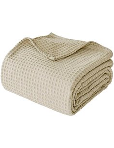 Κουβέρτα "Pablo" πικέ 100% βαμβακερή 220x240εκ. εκρού