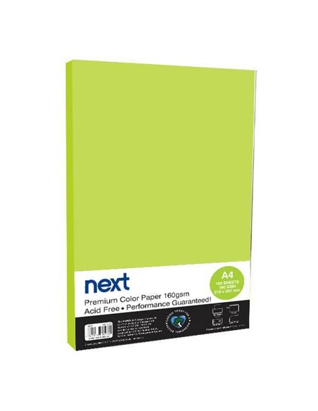 Χαρτόνι φωτοαντιγραφικό λαχανί Α4 100 φύλλα 160γρ