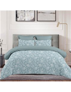 Σετ υπέρδιπλα σεντόνια Amaryllis γκρι από 100% βαμβάκι 245x260εκ.