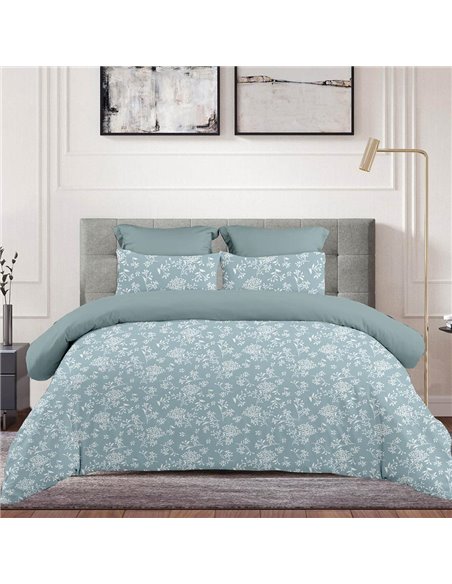 Σετ υπέρδιπλα σεντόνια Amaryllis γκρι από 100% βαμβάκι 245x260εκ.