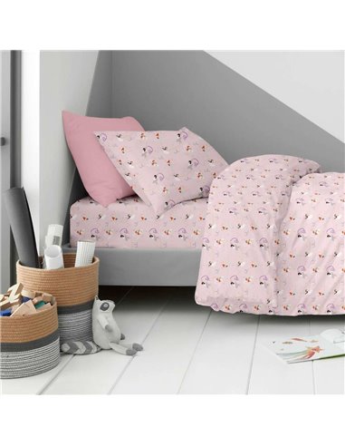 Σετ παιδικά σεντόνια μονά ballerines από 100% βαμβάκι 170x260εκ.