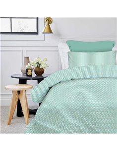 Σετ σεντόνια μονά Maira petrol από 100% βαμβάκι 175x260εκ.