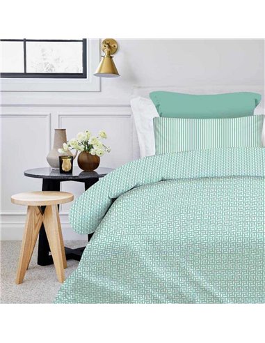 Σετ σεντόνια μονά Maira petrol από 100% βαμβάκι 175x260εκ.