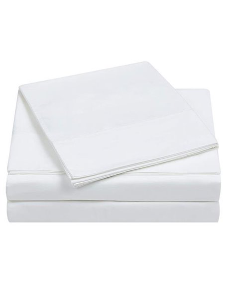 Σεντόνι 144 κλωστών 80% βαμβακερό 20% πολυέστερ 220x260εκ. λευκό