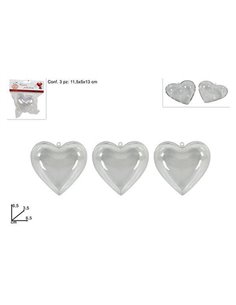 Καρδούλα πλαστική 6.5x6.5εκ. σε blister 3 τεμαχίων