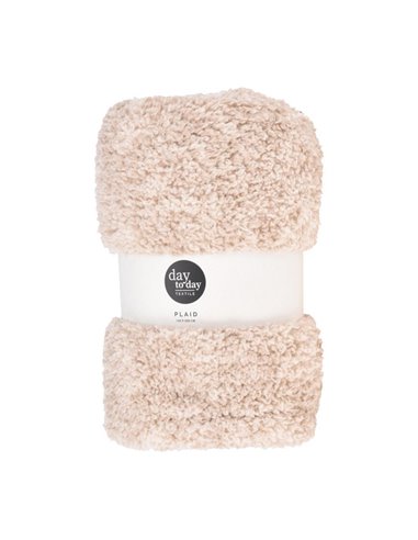 Κουβέρτα sherpa fleece μπεζ 150x200εκ.