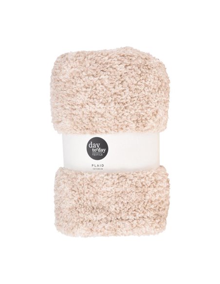 Κουβέρτα sherpa fleece μπεζ 150x200εκ.