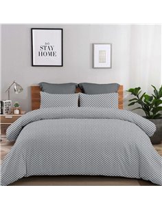 Σετ σεντόνια μονά Olivia grey από 100% βαμβάκι 175x260εκ.