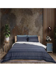 Σετ σεντόνια εμπριμέ "Earth dark" από 80% βαμβάκι 240x260εκ.