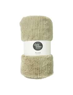 Κουβέρτα γούνινη υφή λαδί 150x125εκ.