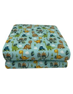 Κουβερλί παιδικό jurrassic από 100% βαμβάκι 160x250εκ.