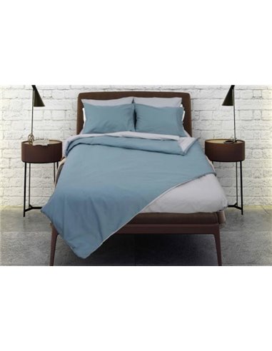 Σετ σεντόνια μονά RAINBOW Blue-Ice grey από 50% βαμβάκι 160x250εκ.
