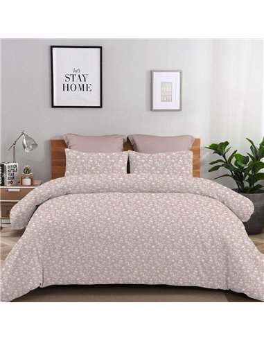 Σετ υπέρδιπλα σεντόνια Gloria Beige από 100% βαμβάκι 245x260εκ.