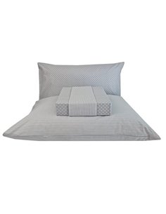 Σετ υπέρδιπλα σεντόνια PAOLINA grey από 100% βαμβάκι 245x260εκ.