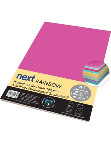 Χαρτί φωτοτυπίας Α4 10 χρώματα 250 φύλλα 160γρ.
